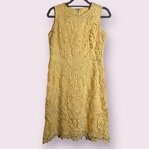 Ryan Michelle Yellow Lace Sheath Dress XL